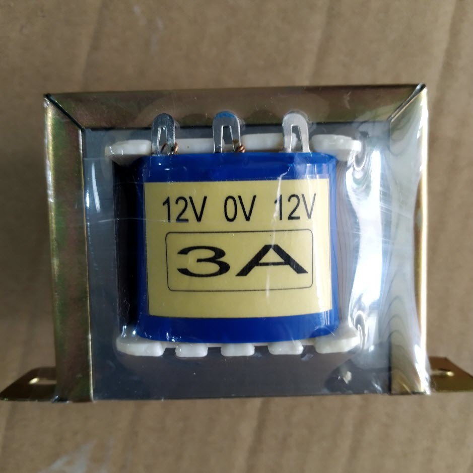 Biến áp MInh Quang 12V đôi 3A 12V - 0 - 12V