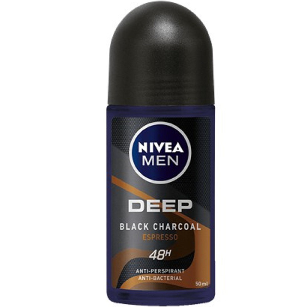 Lăn Khử Mùi Nam Nivea Than Đen Hương Espresso Deep Black Charcoal 50ml (Thái Lan)