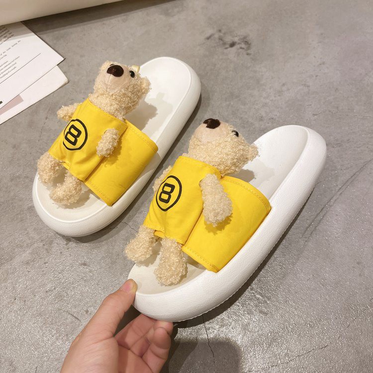 Cute Cartoon Bear Women's Outdoor Slippers Summer New Non-Slip Slipper