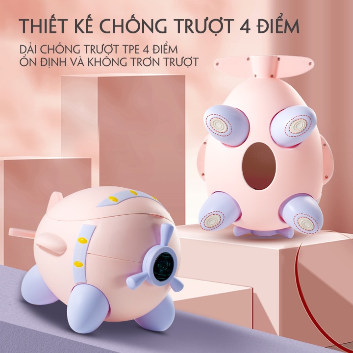 Bô cho bé đi vệ sinh Bô em bé, phù hợp với bé trai và bé gái 6 tháng đến 5 tuổi đế chống trơn trượt