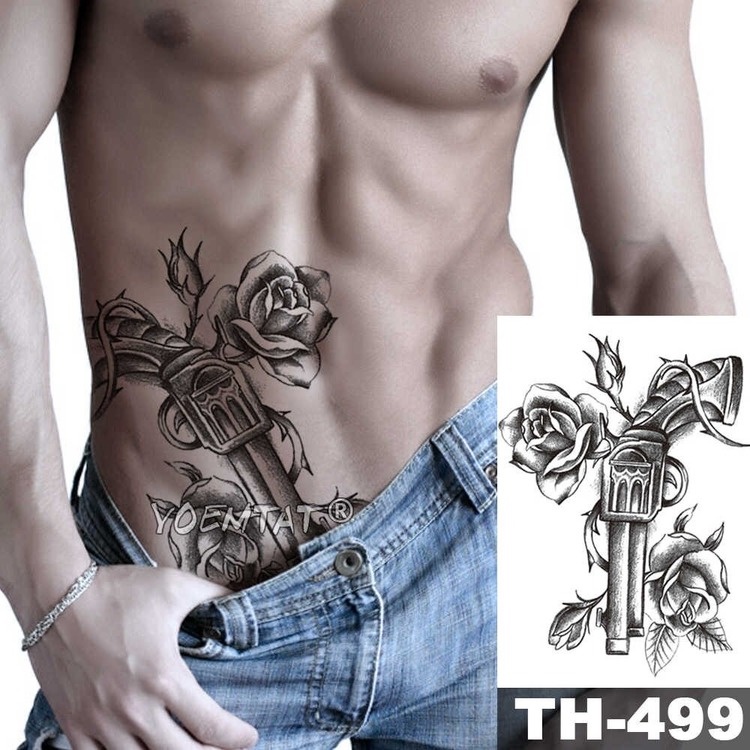 (Hàng Mới Về) Hình Xăm Dán Tạm Thời Chống Thấm Nước Họa Tiết Mặt Trăng / Cây / Sói / Con Cáo Độc Đáo