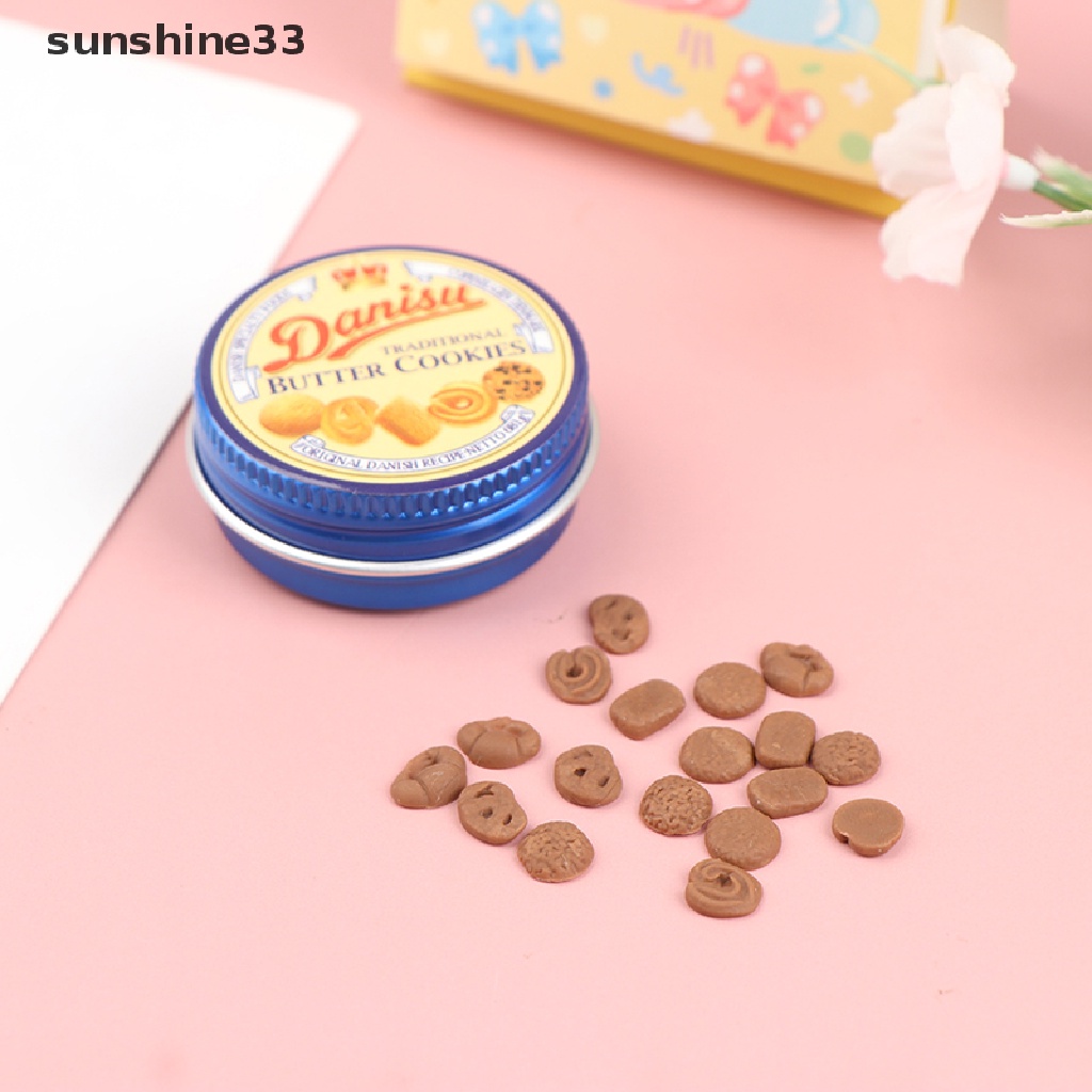 SU 1:12 Dollhouse Miniture Dessert Cookies Cookie Tin Doll Food Toy Accessories n