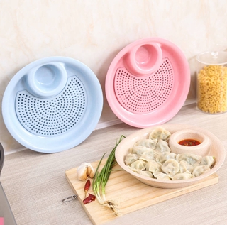 Đĩa đựng há cảo/trái cây thoát nước làm bằng sợi rơm lúa mì