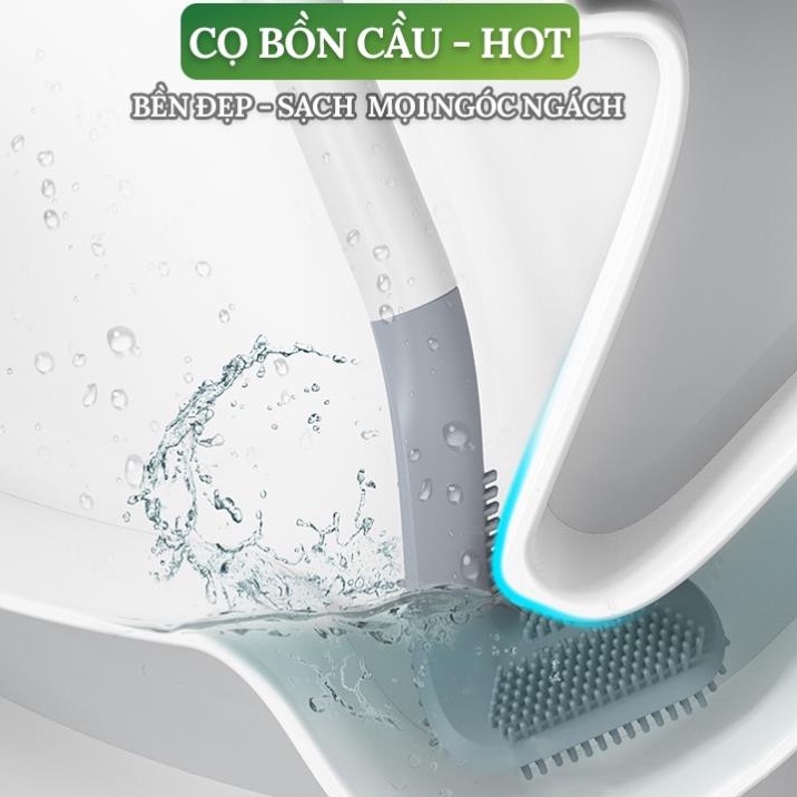 [ FREESHIP ] Chổi Cọ Toilet Thông Minh Silicon Mẫu Mới Nhất - Chổi Cọ Rửa Nhà Vệ Sinh