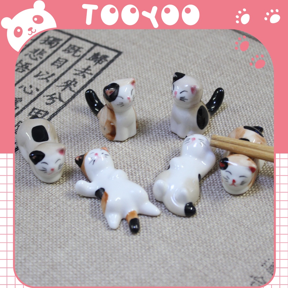 Gác đũa sứ cao cấp hình mèo nhật dễ thương cute TooYoo TY0128