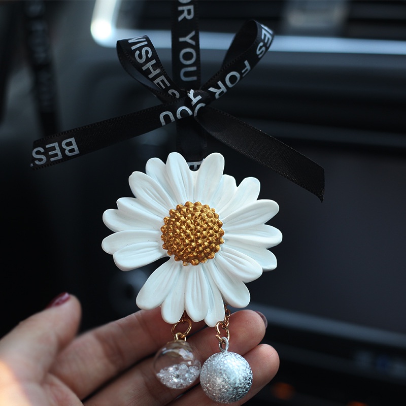 Dây Treo Trang Trí Gương Chiếu Hậu Xe Hơi Hình Hoa Cúc Nhỏ Xinh