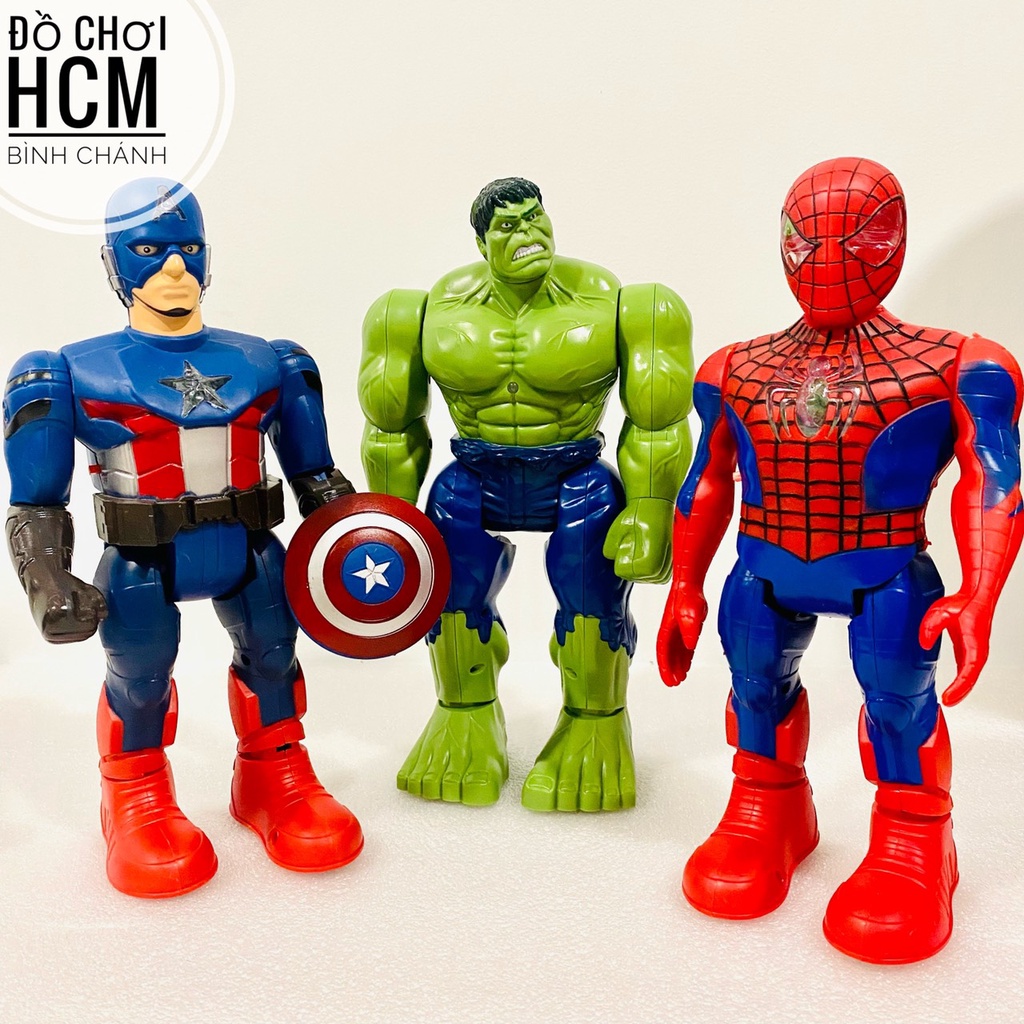 Đồ chơi siêu anh hùng Marvel Hulk Người khổng lồ xanh, Spider man Người nhện, Captain American Đội trưởng mỹ