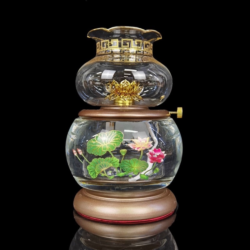 Đèn Dầu Cát Tường - Đèn Dầu Lưu Ly đặt trên trang thờ - Đồ thờ cúng