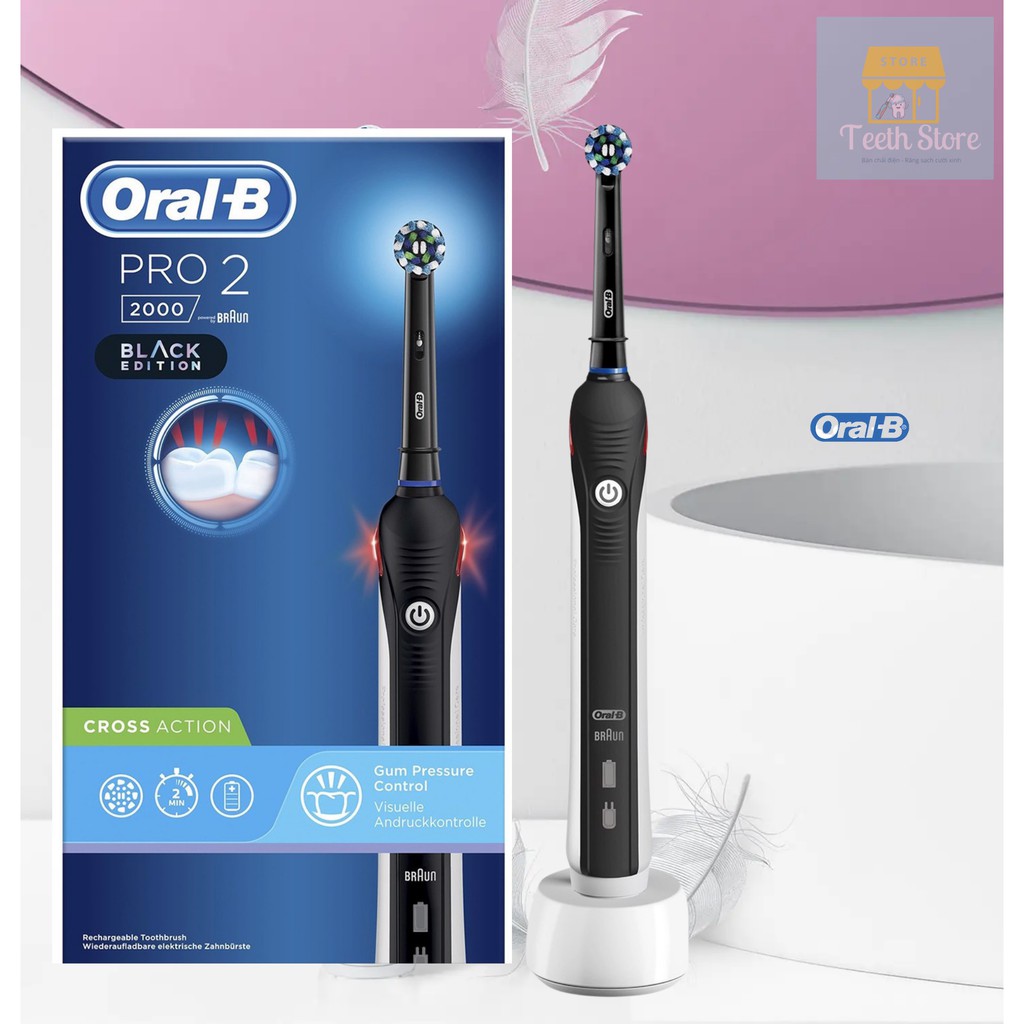 Máy Chải Đánh Răng Điện Oral B Massage Nướu Tự Động Có Chế Độ Cảm Ứng Va Chạm Chân Răng Hàng Đức Chính Hãng