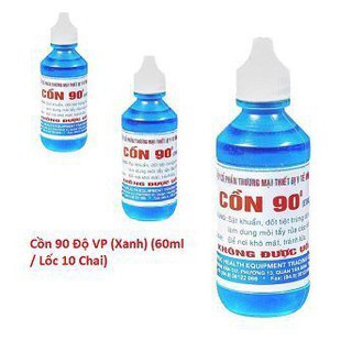 Cồn xanh 90 độ (Lốc 10 chai, mỗi chai 60ml)