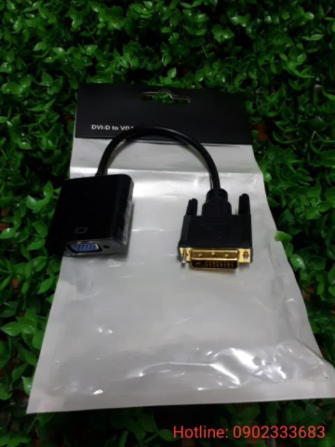 Combo 10 Dây Cáp Đầu Chuyển Đổi DVI 24+1 Sang VGA Có Chíp Chuẩn 1080DPI