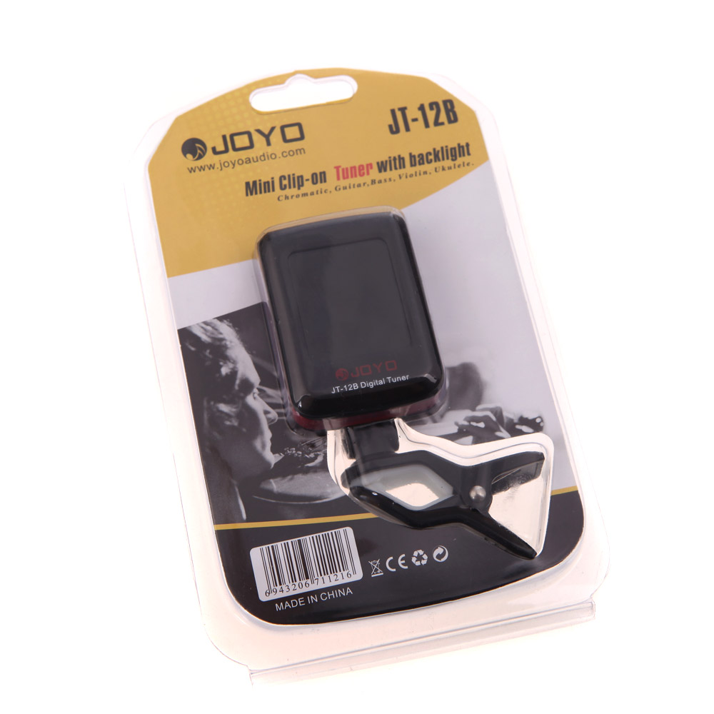 JOYO  JT-12B  Digital LCD Clip-on Tuner for Electronic Acoustic Guitar Bass Violin Ukulele