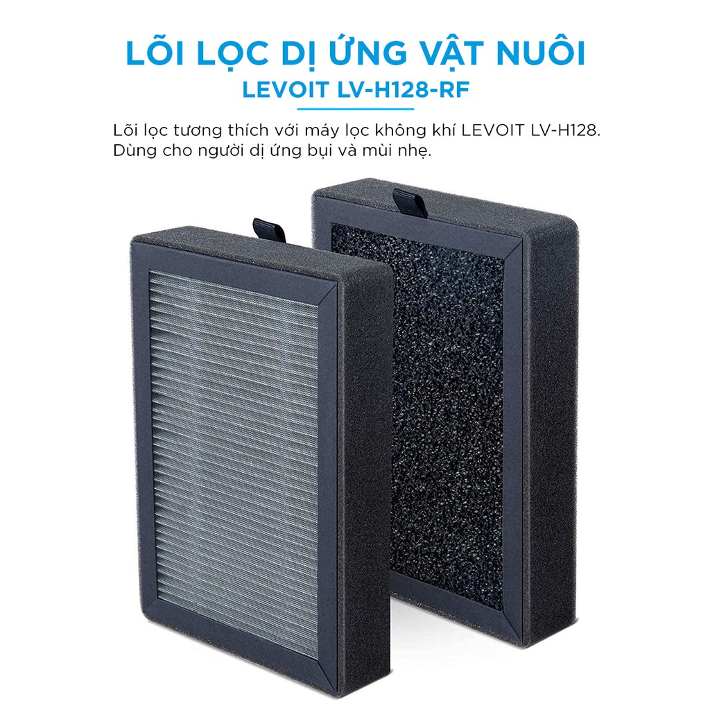 Lõi lọc diệt khuẩn cho máy lọc không khí Levoit LV-H128-RF - Chính hãng - Bộ lọc HEPA- Gồm 3 lớp lọc