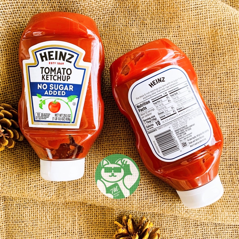 Tương Cà Không Đường ăn kiêng Heinz MỸ siêu ngon 369g - 836g tiểu đường/eatclean/keto/lowcard/das