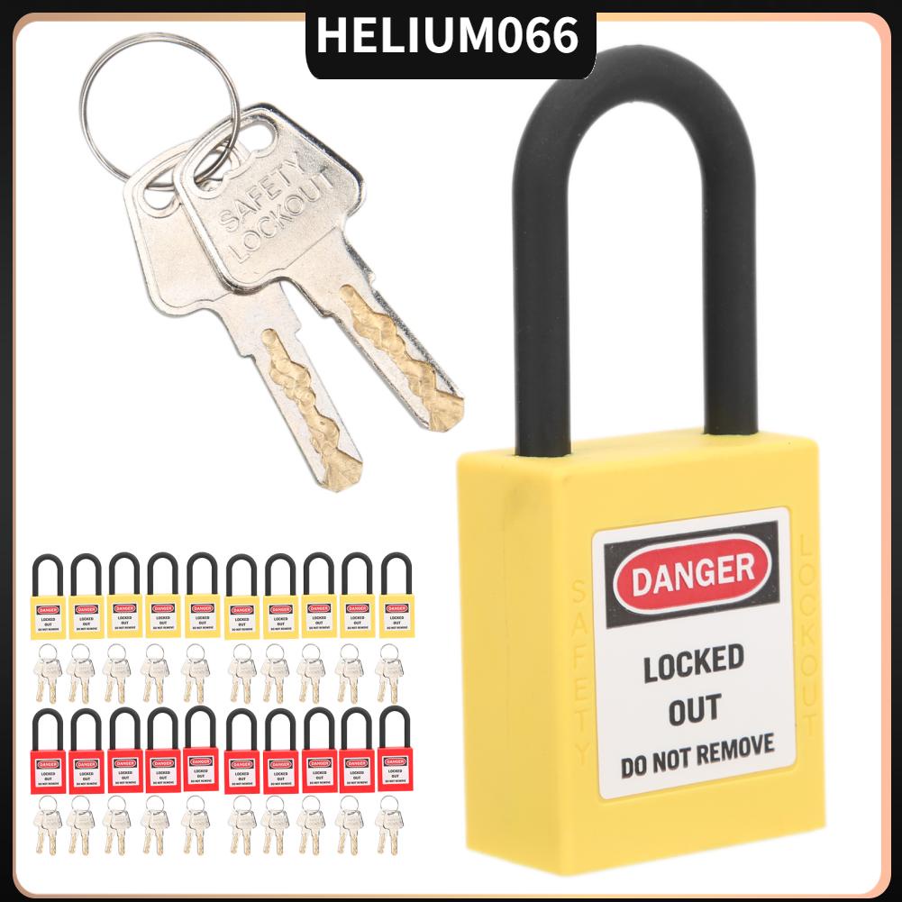 10 Bộ Khóa 38mm Lockout Lock Chống bụi Nylon Kỹ thuật Công nghiệp Cách nhiệt cụ an ninh cho các nhà máy Helium066