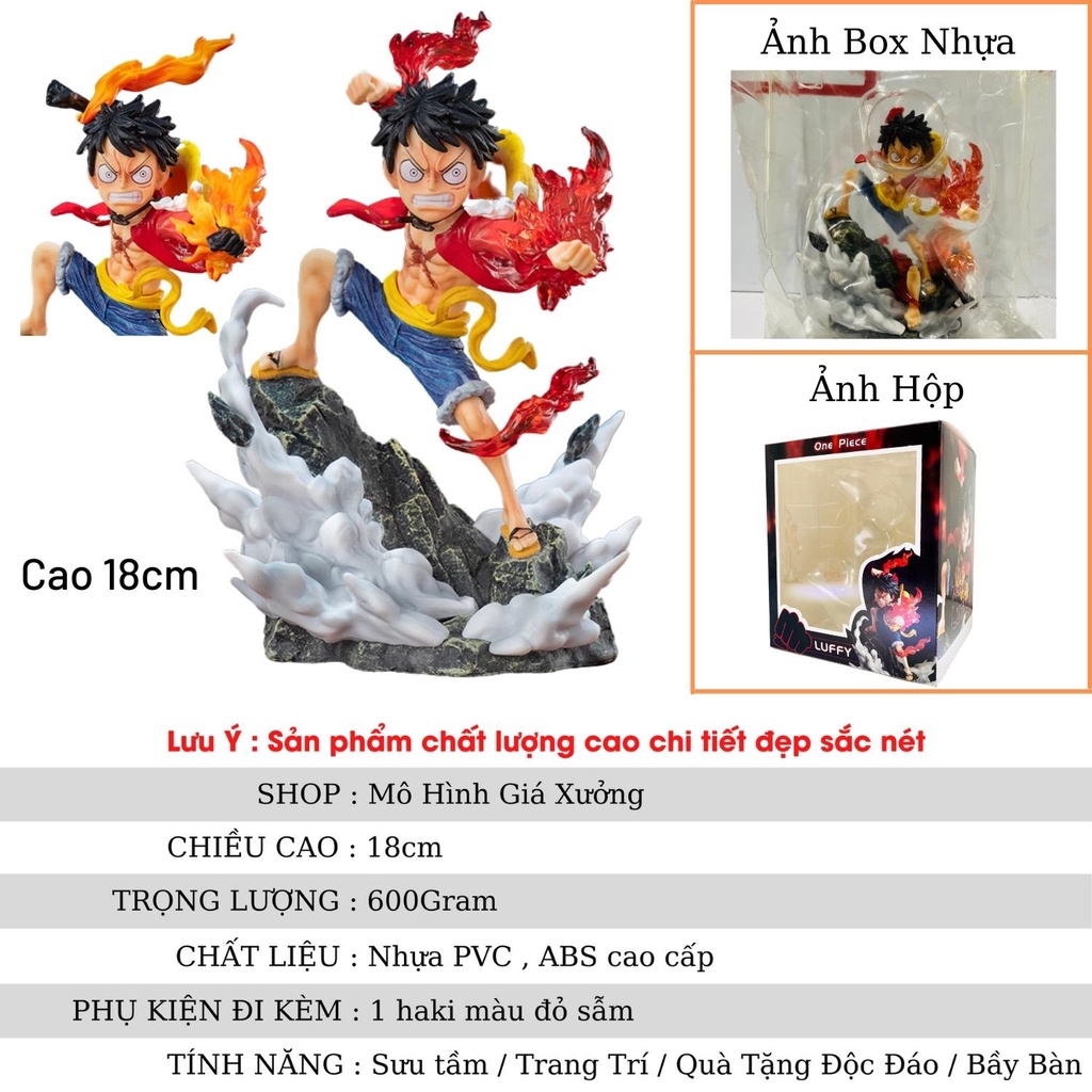 Mô hình Luffy mũ rơm GK One Piece gear 2 haki Cao 18 cm - Figure Tượng  Monkey D.Luffy Vua Hải Tặc