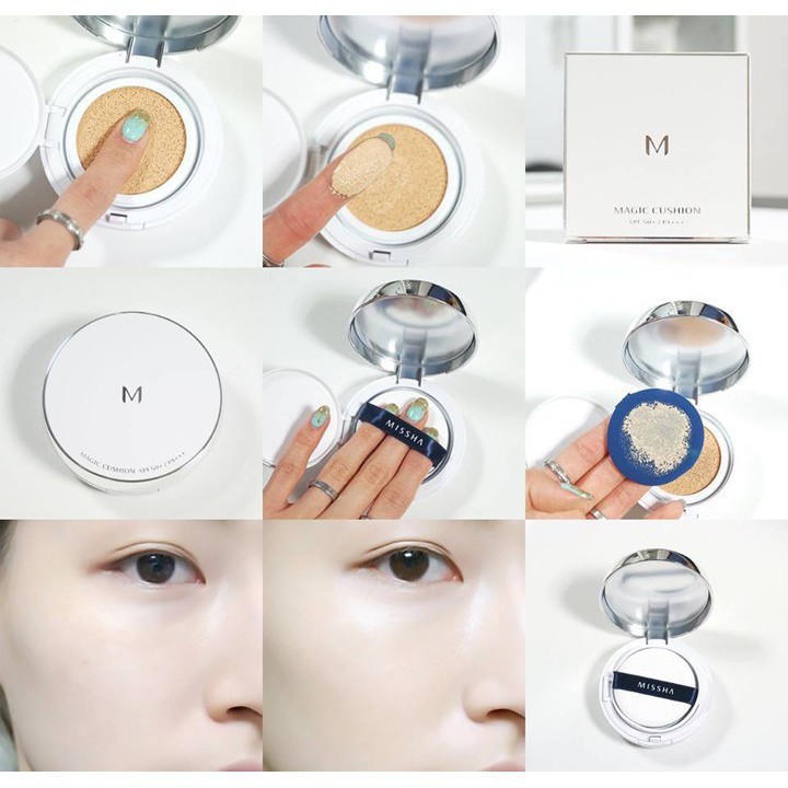 Phấn Nước FREESHIPMissha Magic Cushion Dưỡng Ẩm, Da Bóng Khỏe Tự Nhiên SPF50+ PA+++ 15g