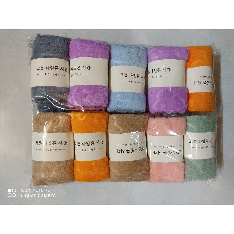 10 chiếc khăn mặt Hàn Quốc đủ màu