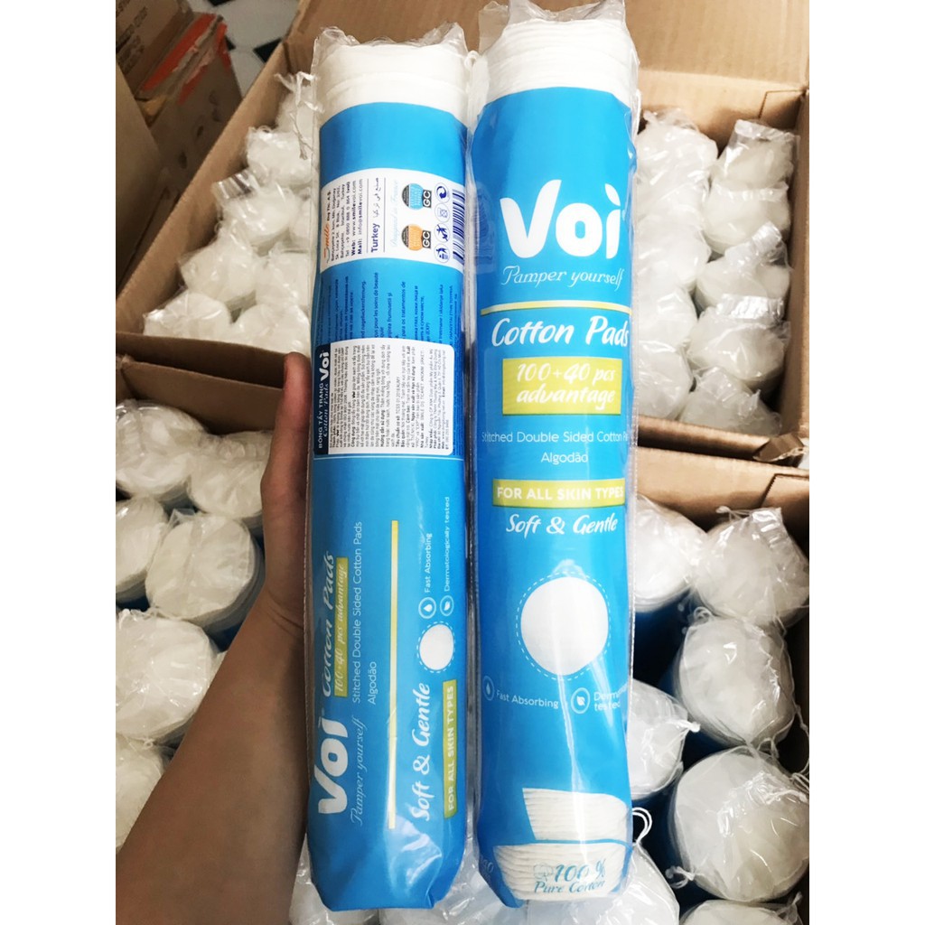 Bông tẩy trang hữu cơ VOI 140 miếng siêu tiết kiệm