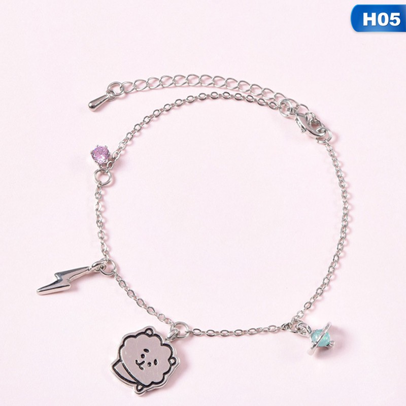 Lắc chân mặt thú hoạt hình BTS dễ thương