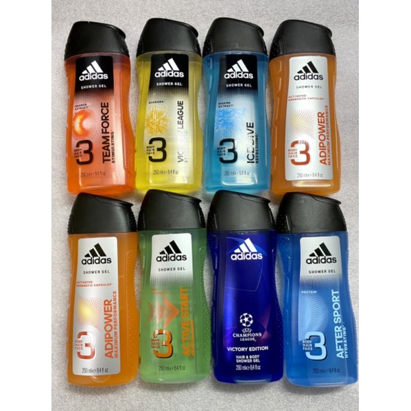 [ Date 2023 ] Gel Sữa Tắm Adidas 3 in 1 250ml Chính Hãng