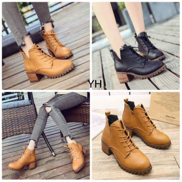 Boot da thắt dây cực cá tính full 2 màu