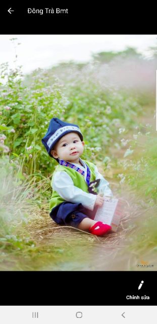 Mũ hanbok cho bé trai nơ phía sau