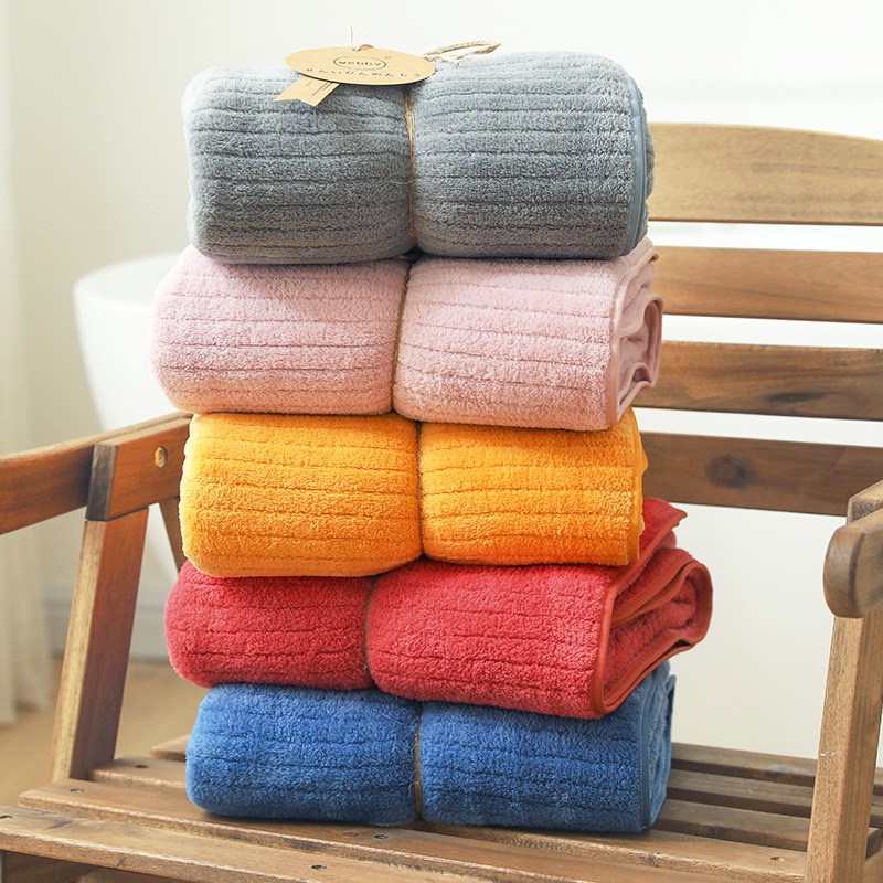 Khăn Tắm Lông Cừu San Hô Kích Thước Lớn 140cm * 70cm, Khăn Tắm Hàn Quốc Cao Cấp Mềm Mại Siêu Thấm Hút