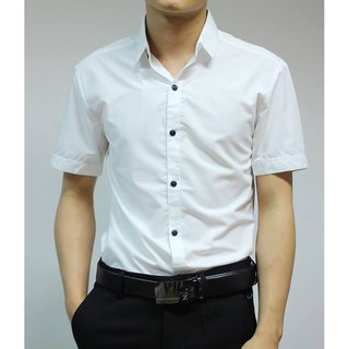 Sơ Mi trơn cộc tay nam màu đen