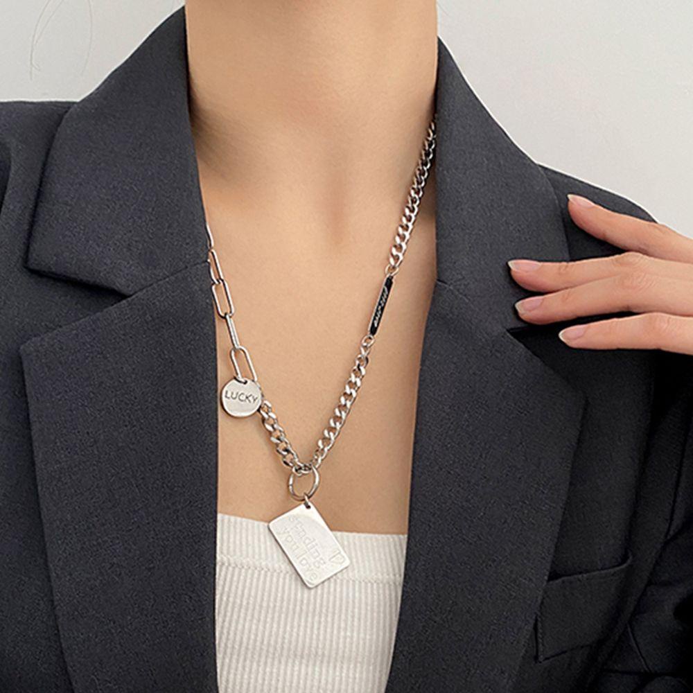 AROMA Vòng cổ Choker Đơn Giản Phong Cách Punk Hip Hop Cá Tính Cho Nam Và Nữ