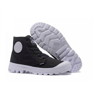 Giày Adidas cao cổ Paladium đen đế trắng