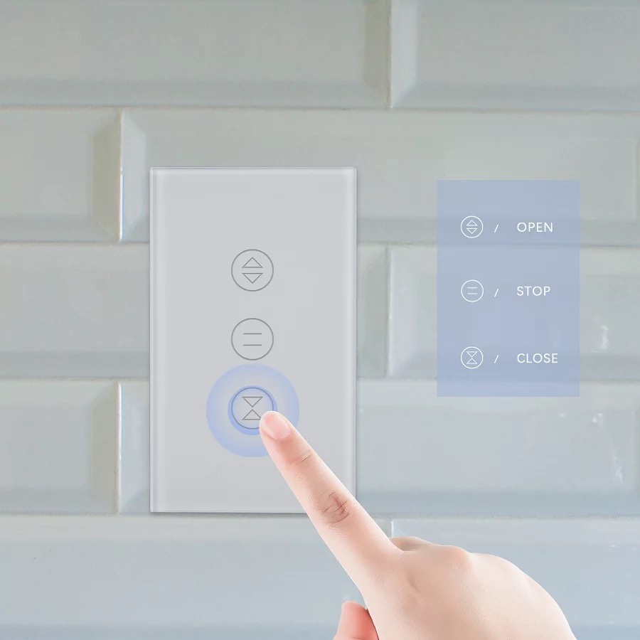 Công tắc cửa cuốn thông minh Hệ Tuya, kết nối Wifi/ Zigbee, App Smart Life/ Tuya -