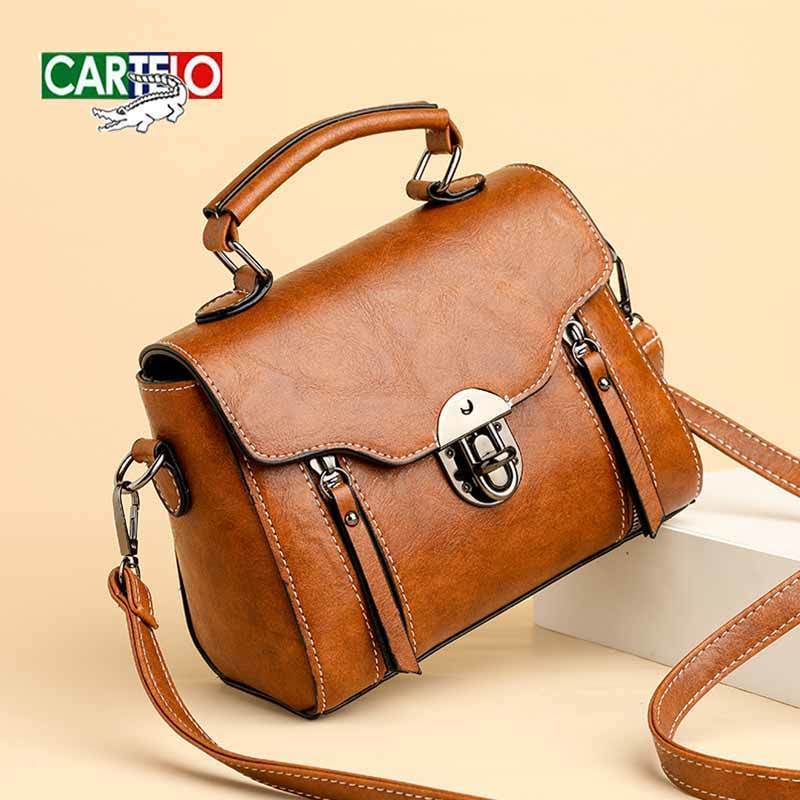Túi Xách Da Cá Sấu Thật Dáng Vuông Nhỏ Phong Cách Retro Hàn Quốc Hợp Thời Trang Cho Nữ & *