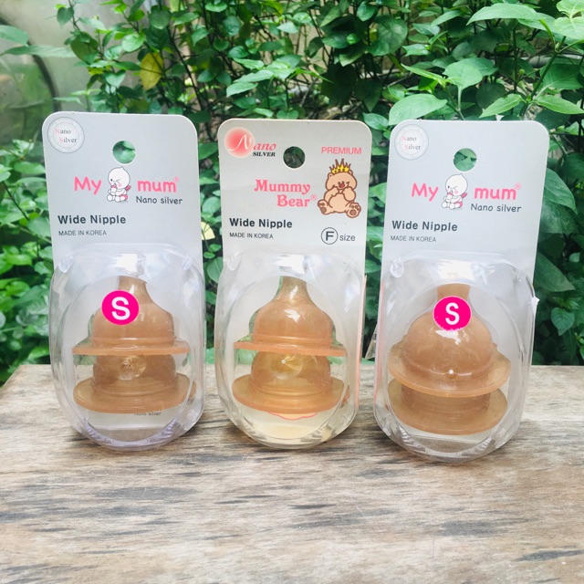Núm nano cổ rộng My mum Korea ( set 2 núm)