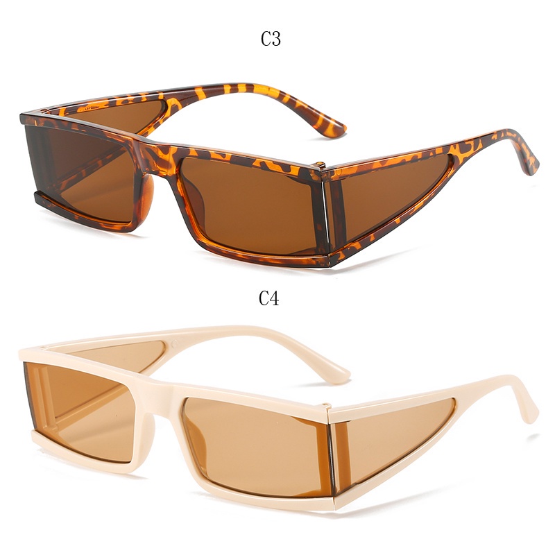 Kính Mát Hình Chữ Nhật Chống Nắng Thời Trang Đường Phố Cho Nữ