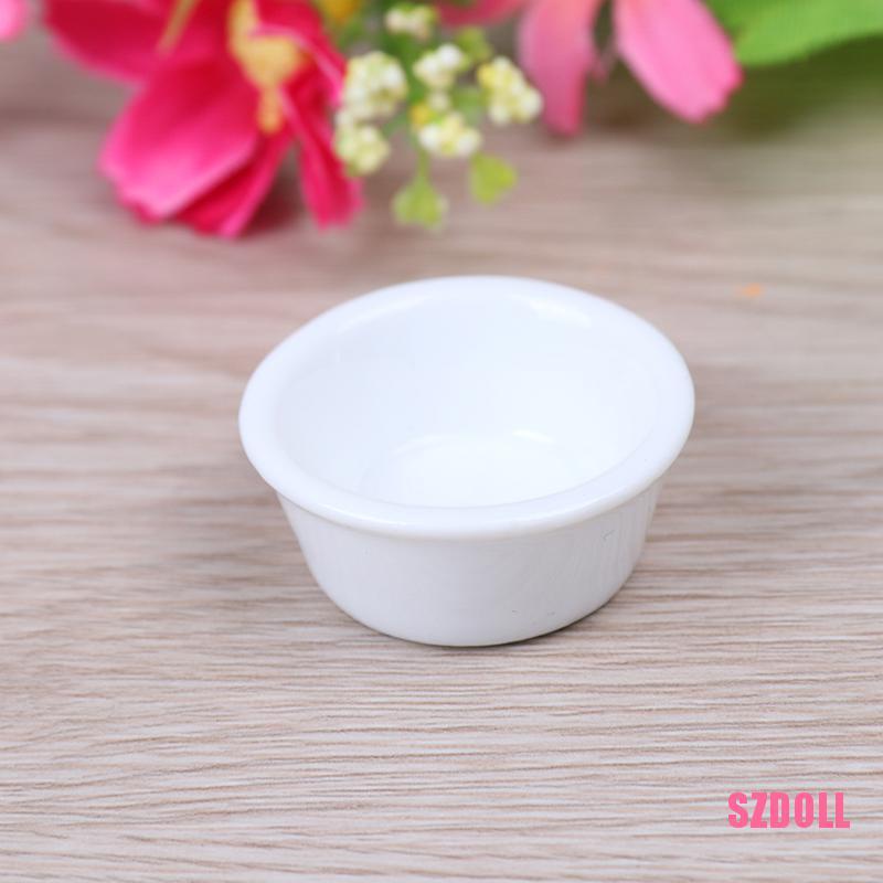 Mô Hình Chậu Hoa Trắng Bằng Gốm Tỉ Lệ 1:12 Dành Cho Nhà Búp Bê SZDOLL6