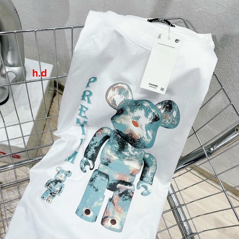 Áo thun tay lỡ cổ tròn gấu Bearbrick Premium hot trend summer 2022 unisex basic dáng oversize nam nư cotton