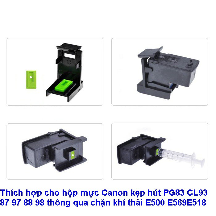 Thích hợp cho hộp mực Canon kẹp hút PG83 CL93 87 97 88 98 thông qua chặn khí thải E500 E569E518