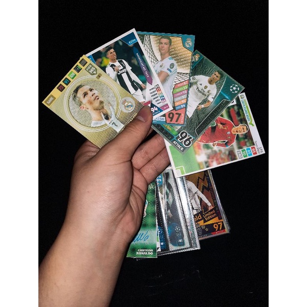 Thẻ in cầu thủ Ronaldo (Match Attax, Panini, Topps, Poca, UK,...)