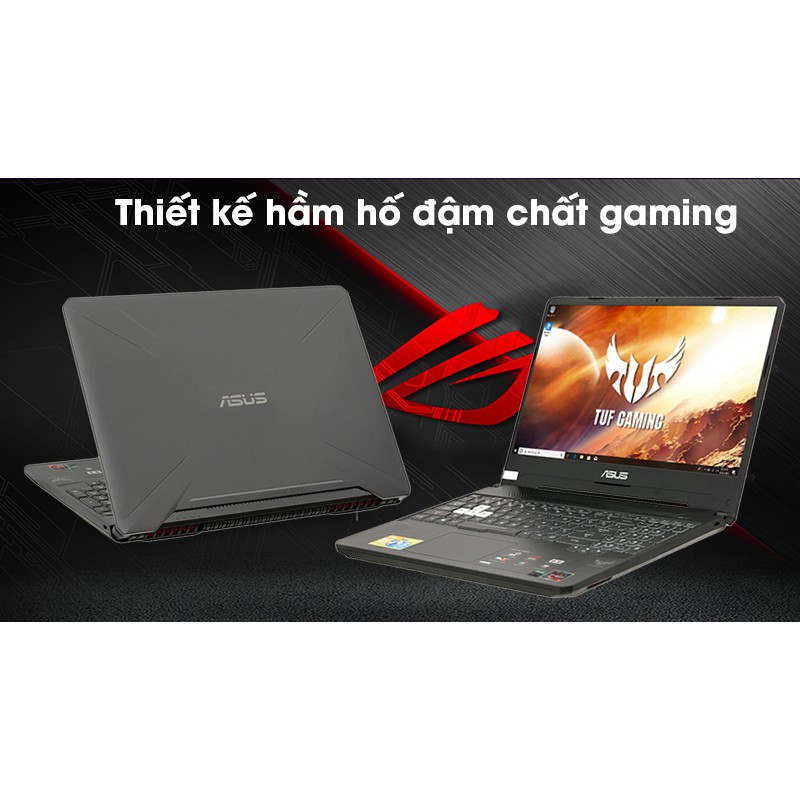 Laptop Asus Gaming TUF FX505D R7 3750H/8GB/512GB/4GB GTX1650/Win10 (AL003T)