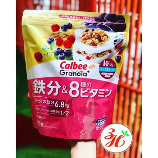 Ngũ cốc Calbee Granola 400g bổ sung Sắt - Nhật bản