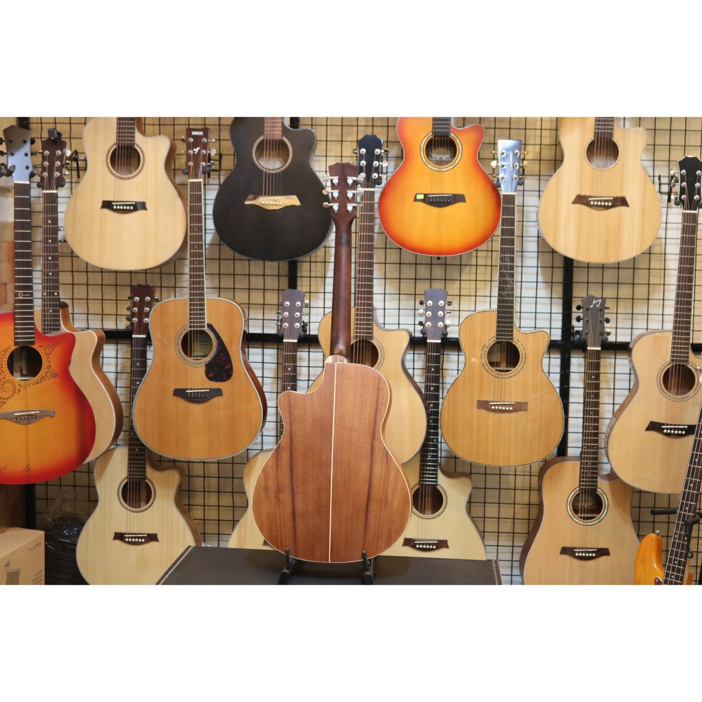 Đàn Guitar Acoustic Gỗ hồng đào mặt gỗ thông nguyên tấm I Đàn được Gia công tỷ mỉ tặng kèm bao da phụ kiện bảo hành 12t