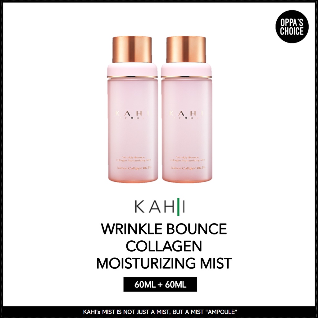 [60ML Ver. 1+1] Tinh Chất Collagen CẢI THIỆN Nếp Nhăn Kahi Wrinkle Bounce Collagen Moisturizing Mist (60ml + 60ml)