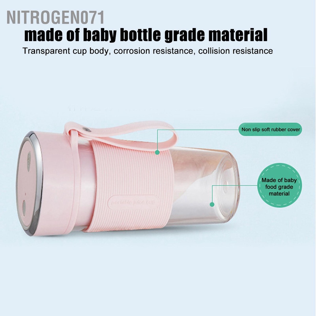 ❤️ Nitrogen071 Máy xay sinh tố cầm tay không dây JUICER Cốc Thủy Tinh 4 và 6 Lưỡi say Trái Cây Đa Năng Sạc Usb Siêu Nhanh chính hãng Máy ép trái cây Cốc máy xay sinh tố nhỏ cầm tay đa chức năng USB Sạc trộn cho văn phòng tại nhà