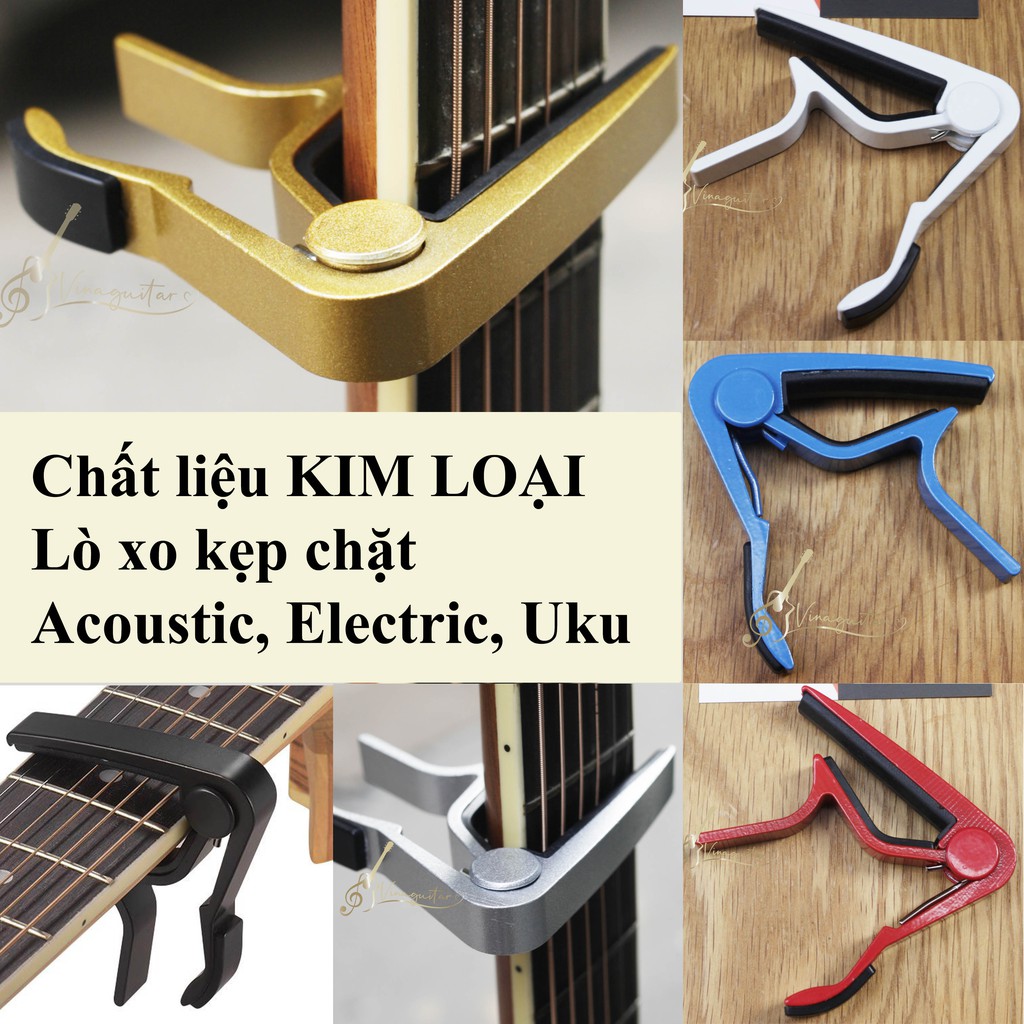 Capo Guitar Kim Loại Chất Lượng Cao- Kẹp Chặt Chống Rè, Rung Tuyệt Đối AC