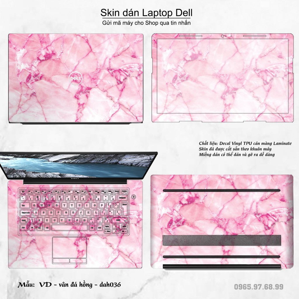 Skin dán Laptop Dell in hình vân đá nhiều mẫu 2