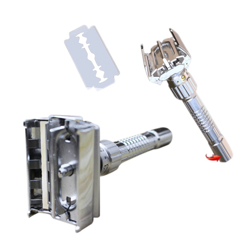 Bộ dao cạo râu cầm tay hình bướm có 9 tốc độ có thể điều chỉnh với 5 lưỡi dao và hộp đựng