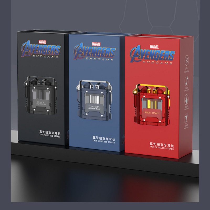 Tai Nghe Nhét Chụp Chup Tai Bluetooth Không Dây Chống ồn Blutooth Chơi Chơi Game Tai Nghe Pro Gameming Gaming Marvel Captain America Iron Man Mini Android TWS Có Mic