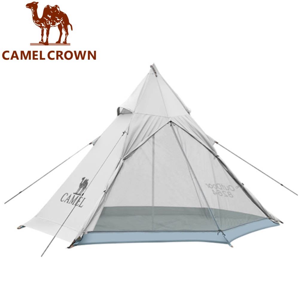 CAMEL CROWN Lều ngoài trời 3~4 người Lều kim tự tháp hình lục giác chống nắng Lều thoáng khí