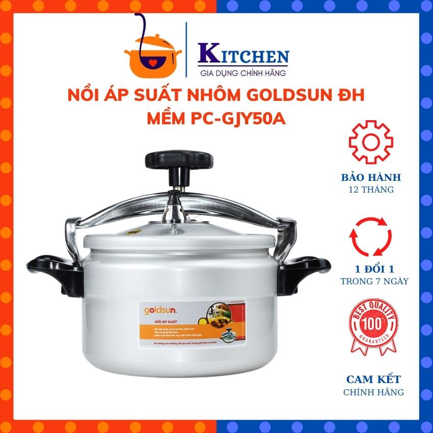 ♙Nồi áp suất nhôm đa năng Goldsun ĐH Mềm PC-GJY50A, dung tích 5L, bảo hành 12 tháng, đổi trả 7 ngày